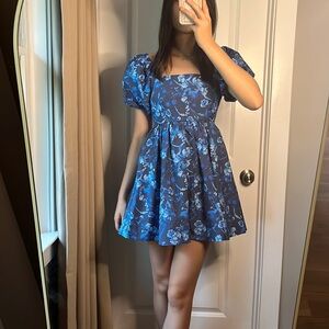 Forever 21 Floral Print Babydoll Mini Dress